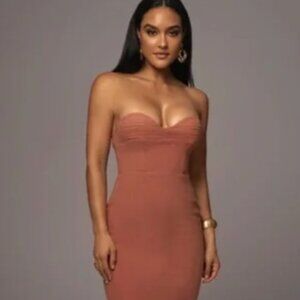 Terra Cotta Private Retreat Linen Dress